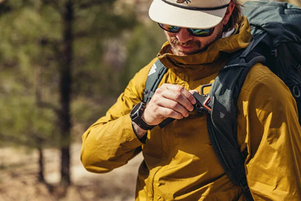 Gregory Paragon 48 backpack worn while hiking