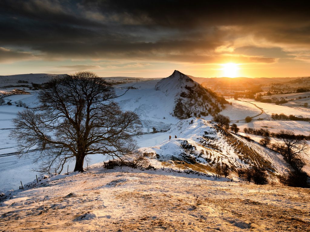 Chrome Hill Dragon's Back ridge in the Peak District
