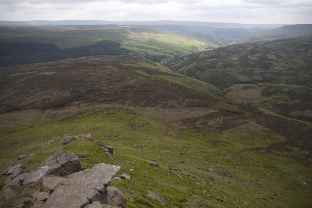 Kinder Scout plateau in the Peak District near Edale