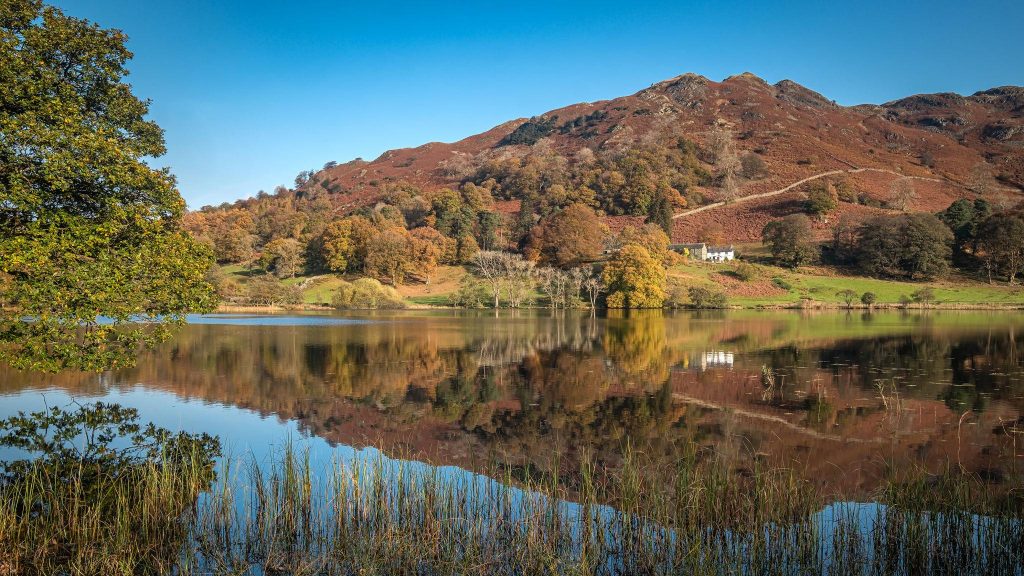Loughrigg Fell summit view in the Lake District