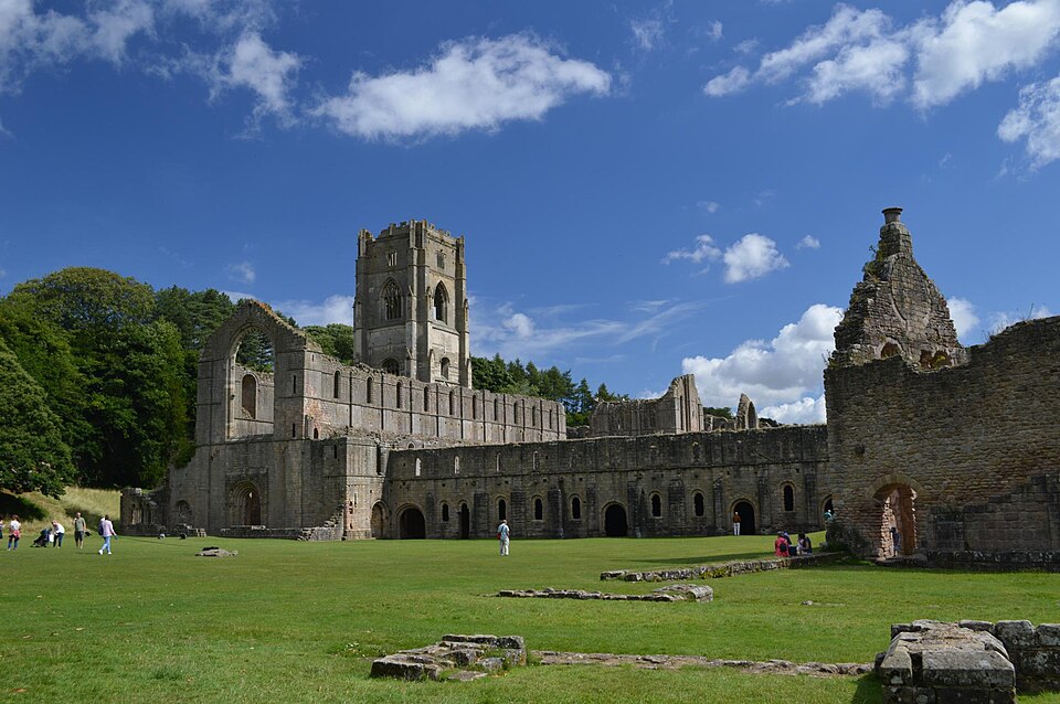 Ruins of Fountains Abbey in North Yorkshire