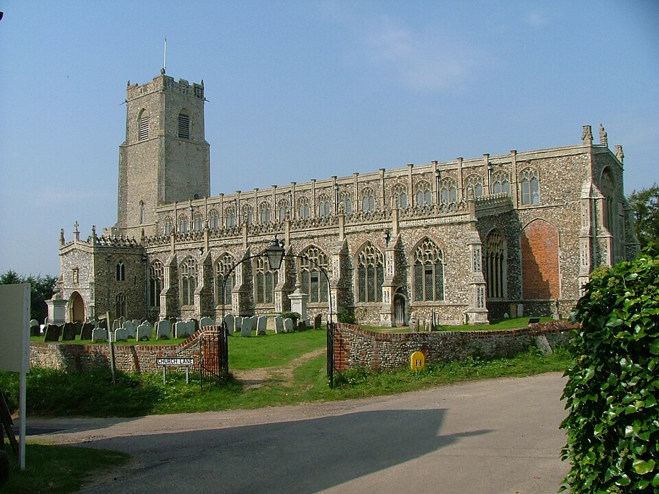 Holy Trinity Church at Blythburgh in Suffolk, associated with the Black Shuck legend